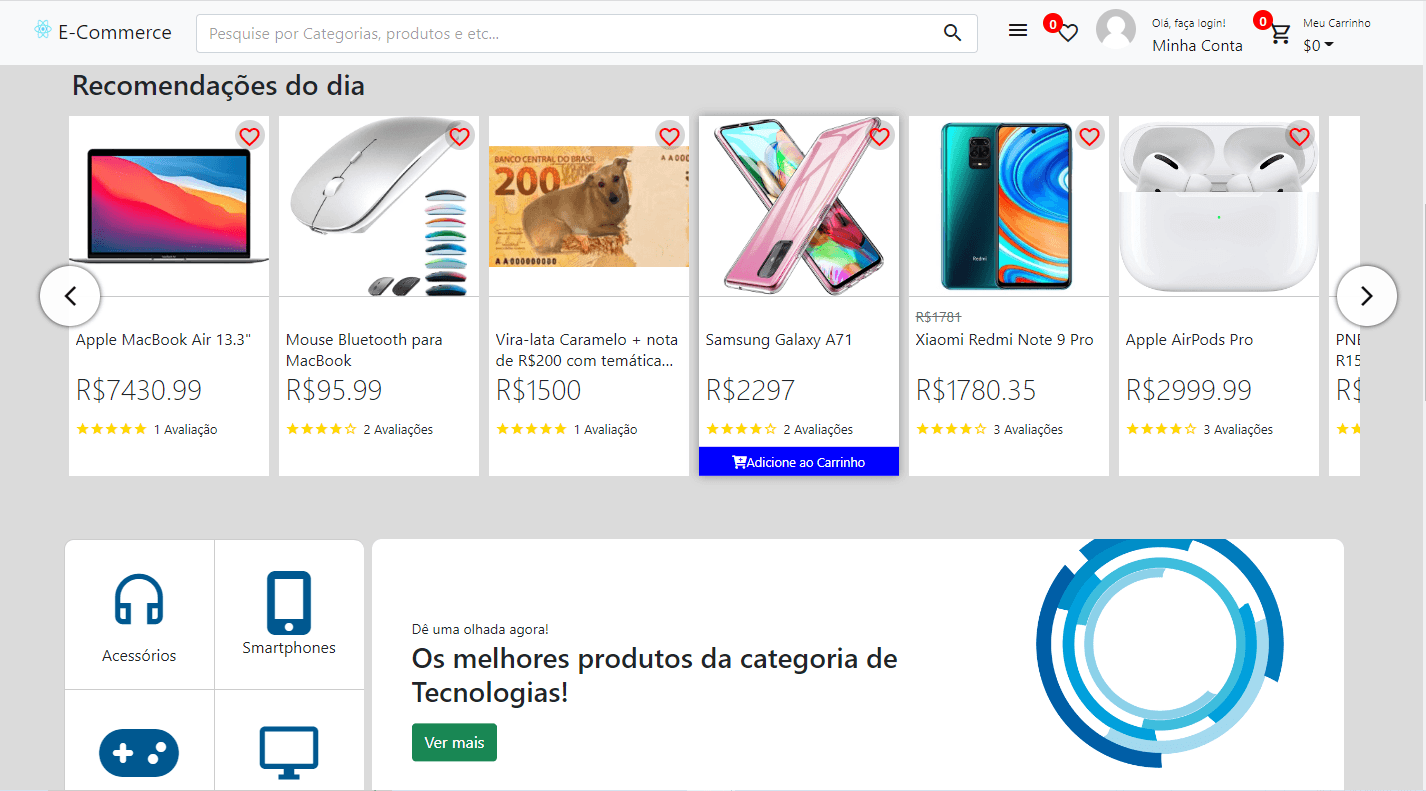 Preview da imagem do projeto E-commerce